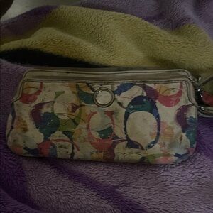 Coach Colorful Abstract Wristlet